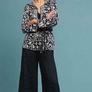 Anthropologie Reversible Intarsia Blazer